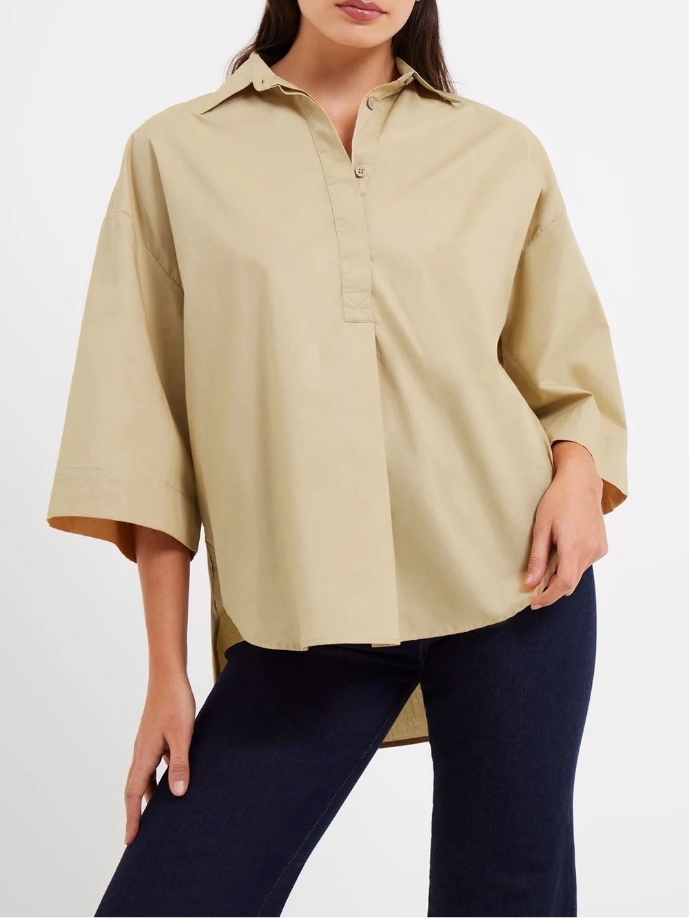 French Connection Rhodes Poplin Popover Shirt